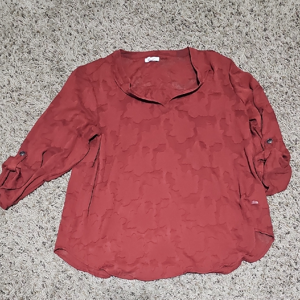Maurices Women's Blouse in Deep Red